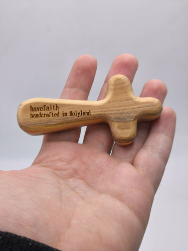 Cross Handcrafted in Holyland have faith Olive Wood with Certificate Jerusalem