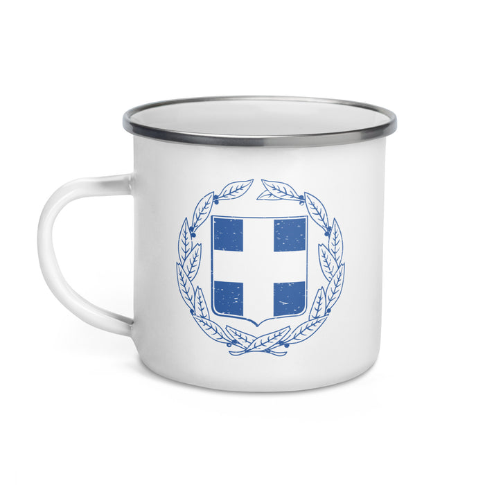 Greek Coat of Arms Enamel Mug