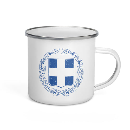 Greek Coat of Arms Enamel Mug