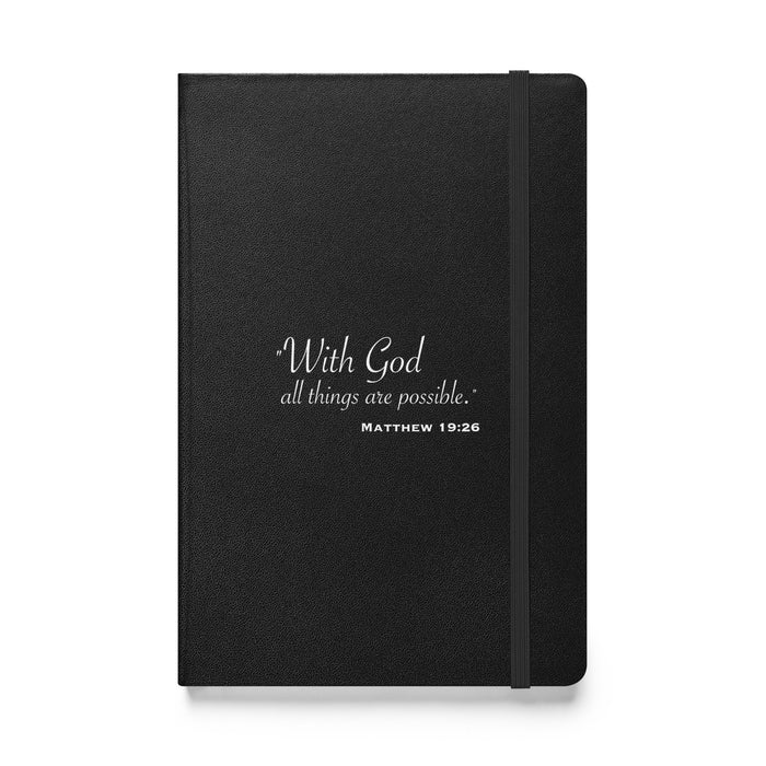 Matthew 19:26 Hardcover Bound Notebook