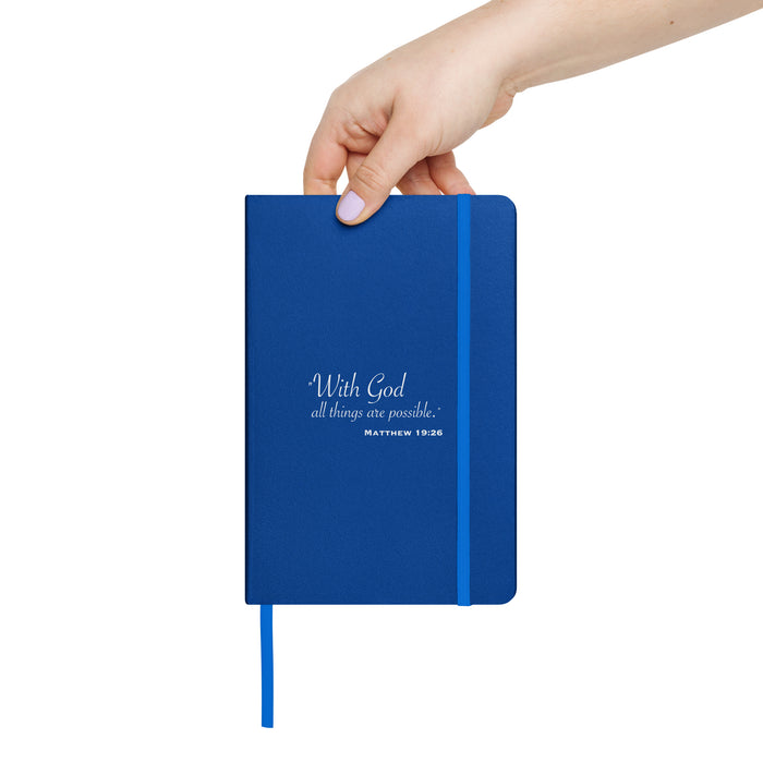 Matthew 19:26 Hardcover Bound Notebook