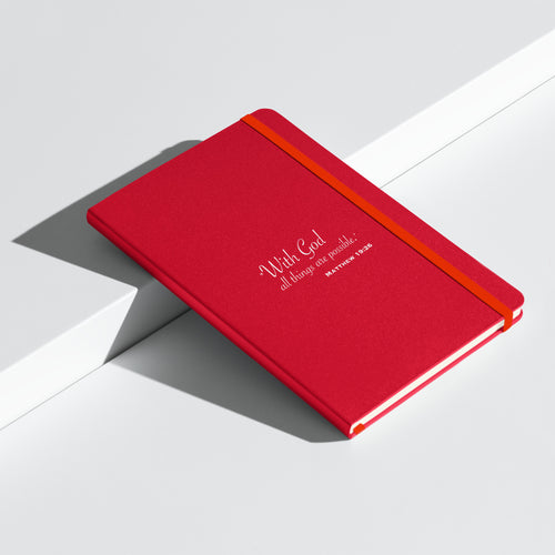 Matthew 19:26 Hardcover Bound Notebook