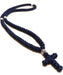 100-Knot Handmade Prayer Rope Nylon Cord in navy blue