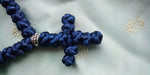 100-Knot Handmade Prayer Rope Nylon Cord in blue