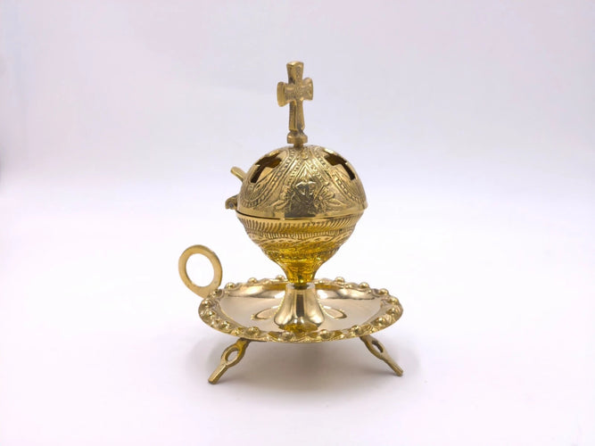Holy Censor Holy Land Orthodox Incense Censer Christian Gift with Gold Cross from ...
