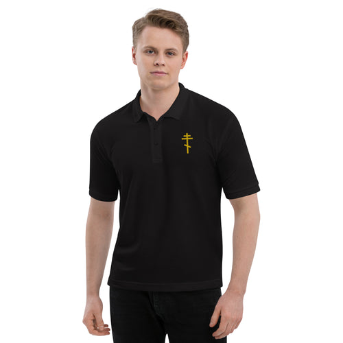 Cross Embroidered Polo Shirt