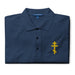 Gold Russian Cross Embroidered Polo Shirt