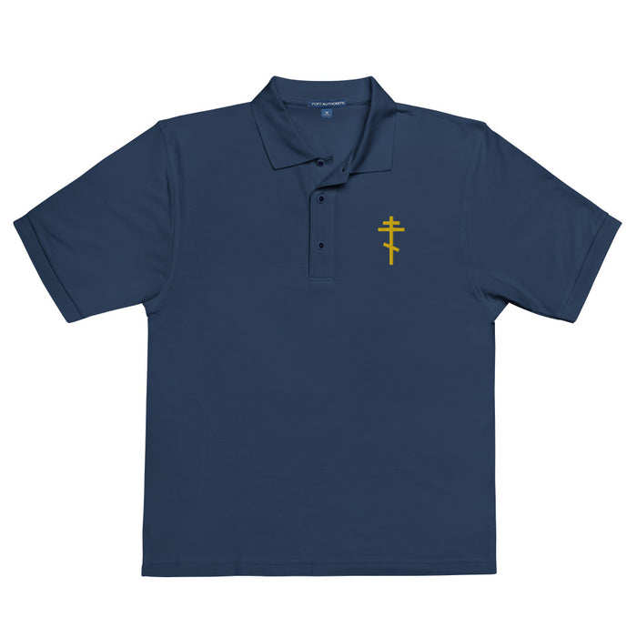 Cross Embroidered Polo Shirt