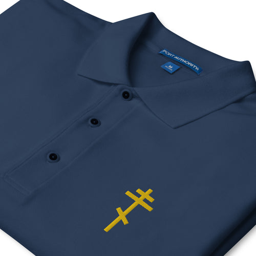 Cross Embroidered Polo Shirt