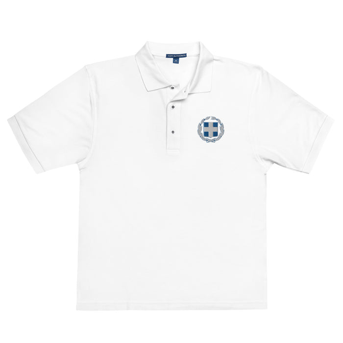 Embroidered Greek Cross Premium Polo Shirt