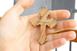 2 pc Key Chain Olive Wood Cross Necklace Crucifix Jerusalem Holy Land Christian