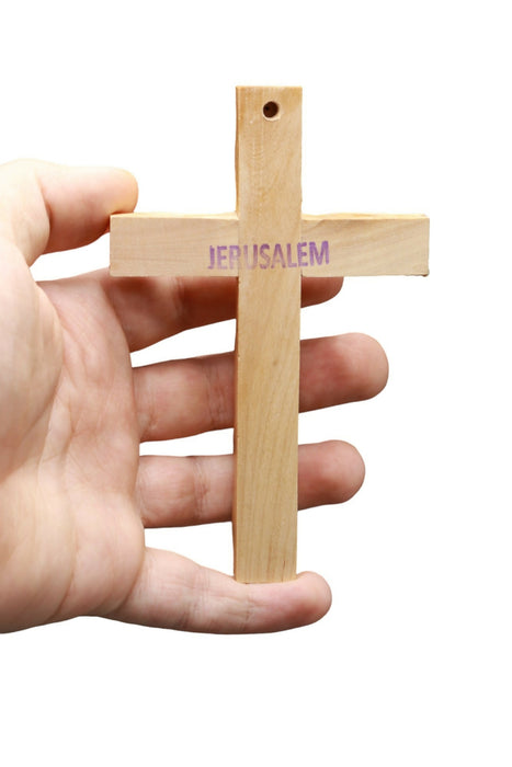 Wall Cross Olive Wood Bethlehem Holy Land Jerusalem Crucifix Jesus Hand Made