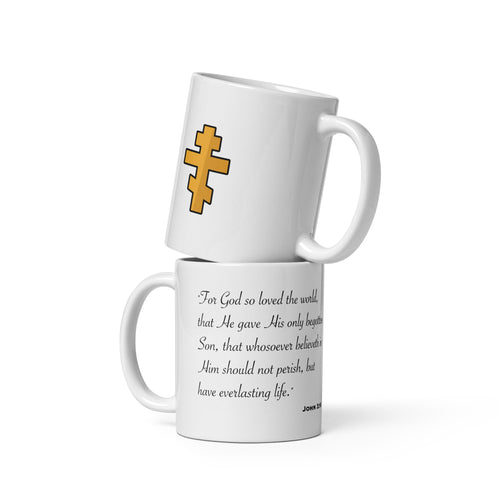 John 3:16 White Glossy Mug