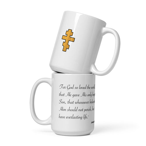 John 3:16 White Glossy Mug