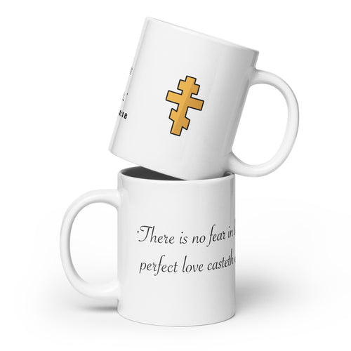 John 4:18 White Glossy Mug