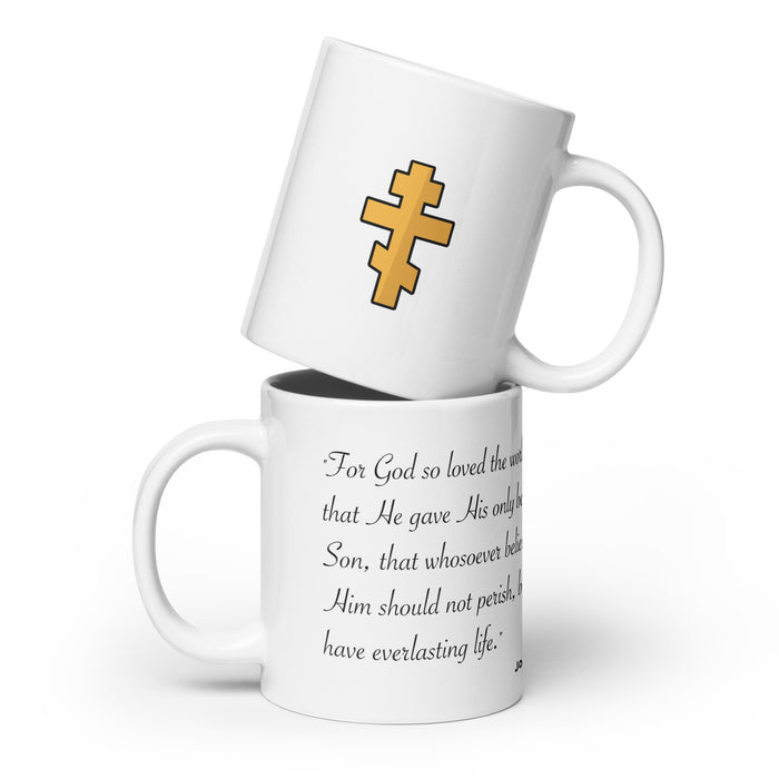 John 3:16 White Glossy Mug