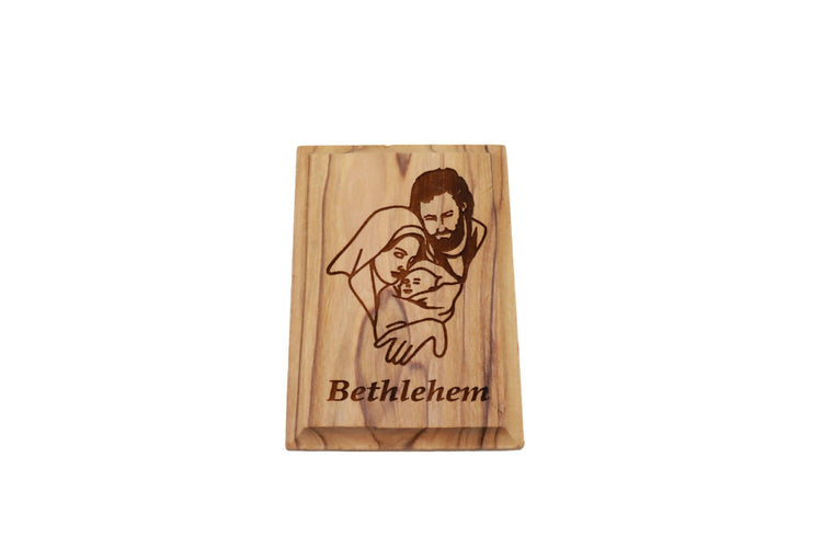 Magnet Olive Wood Bethlehem Holy Family Home Holy Land Souvenir Hand Made