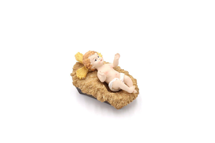 Baby Jesus & Manger set 2 piece Christmas Statue Holy Land Figurine 3.9"