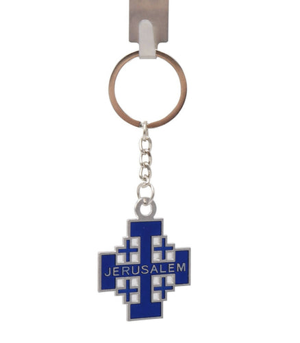 Cross Key Chain ring JERUSALEM Holy Land Religion Gift Accessories Saint Benedict Jesus Fish Crucifix Virgin Mary Icon