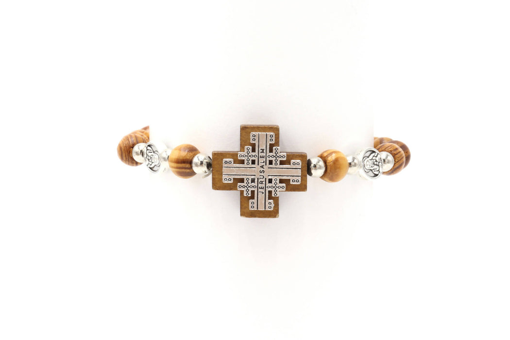 12 PCS Bracelet Holy Land Souvenir Jerusalem Olive Wood Hand Made Icon Religion