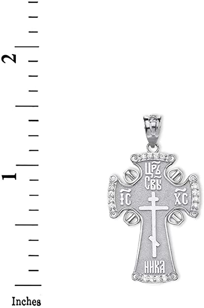 Solid 925 Sterling Silver Orthodox IC XC NIKA Cross