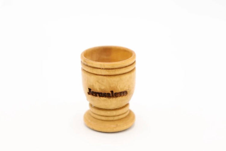 4pcs Mini Cup Authentic Communion Hand Made olive wood Jerusalem holy land