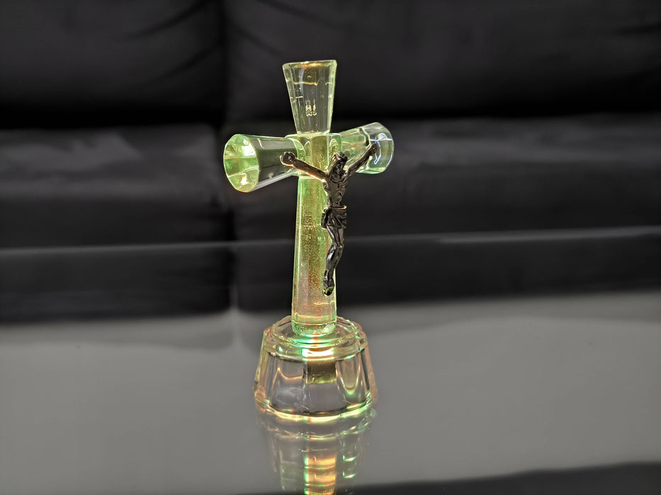 Crucifix Hidden lighting crystal Jerusalem cross religious crosses glass crystal Home Religion Blessed Gift