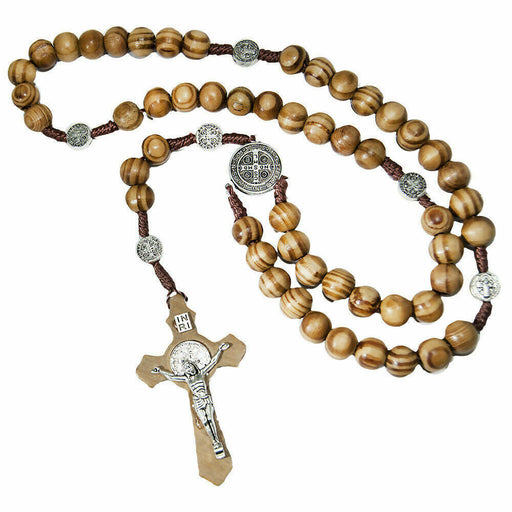 Benedict Olive Wood Rosary Beads