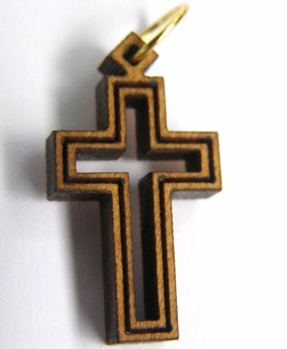 50 PCS Small Crosses Pendants Rosary Olive Wood Handmade Holyland Bethlehem