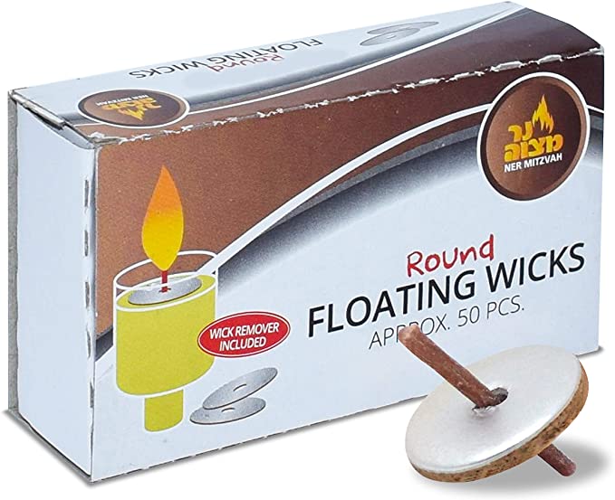Round Floating Wicks for Oil Lamps (50 Count)
