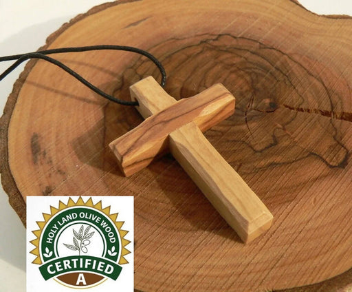 Olive Wood Cross Necklace Pendant