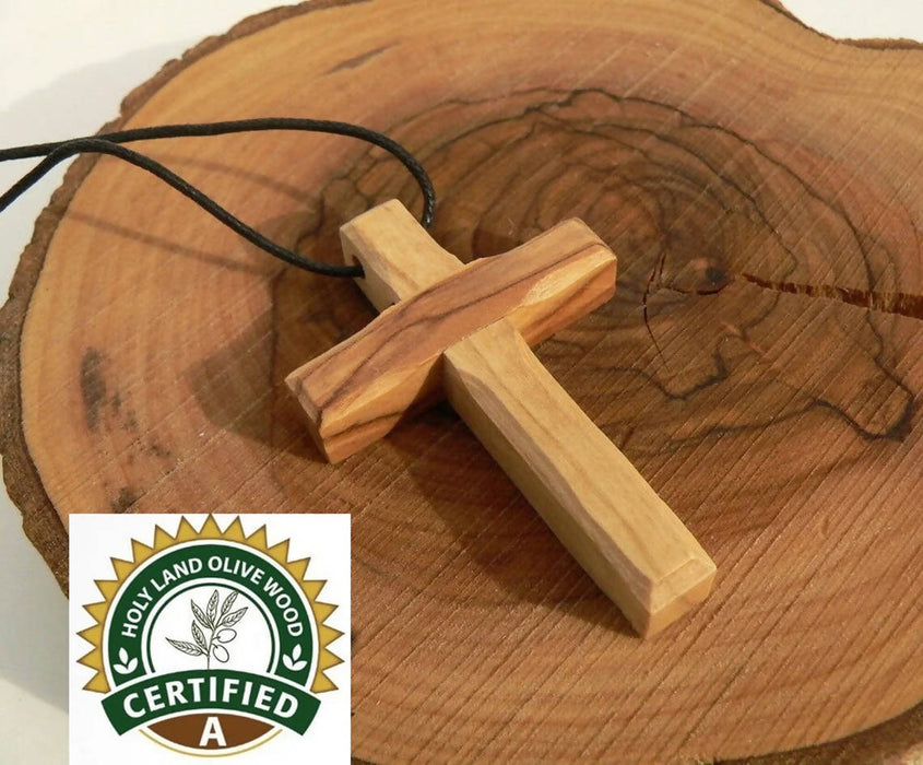 Plain Cross Hand Crafted from Olive Wood - Bethlehem Wood Carving