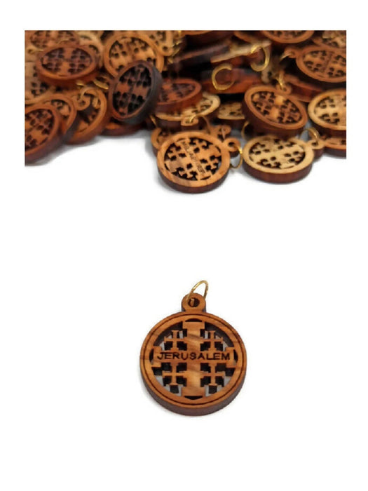 50 olive Wood Cross Jerusalem Necklace Holy Land Rosary Crosses Makers Carved