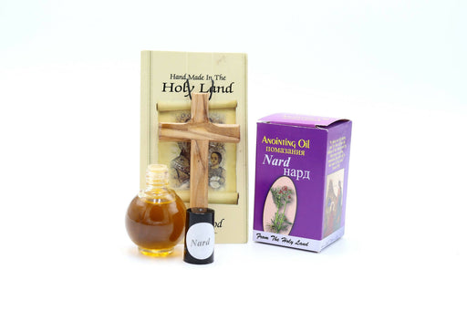 Anointing oil Nard With Necklace Cross Olive Wood
