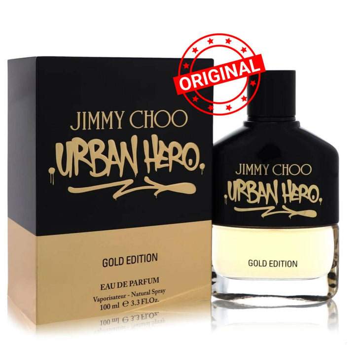Urban Hero Gold Edition Jimmy Choo ORIGINAL 3.3 Oz/100ml Perfume EDP Men