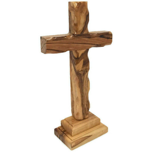 wood cross with stand