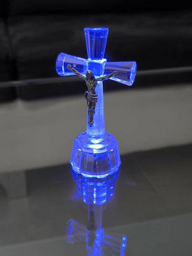 Crucifix Hidden lighting crystal Jerusalem cross religious crosses glass crystal Home Religion Blessed Gift