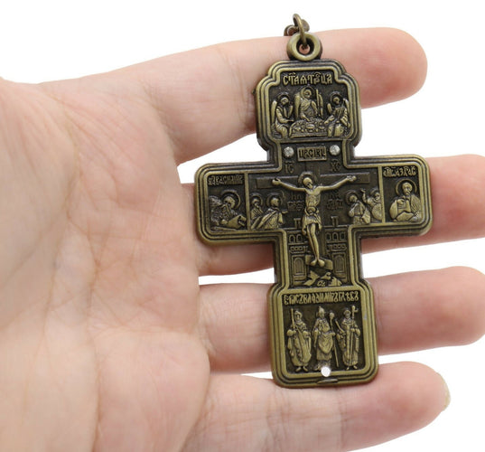 Cross Key Chain ring JERUSALEM Holy Land Religion Gift Accessories Saint Benedict Jesus Fish Crucifix Virgin Mary Icon