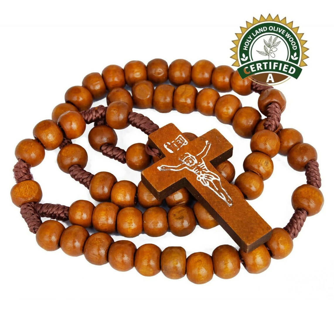 Olive Wood Rosary Bracelets Carved Beads Bulk Priced