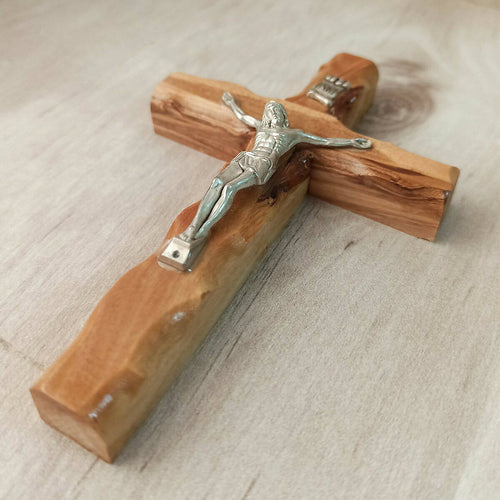 Olive Wood Crucifix Cross Hanging