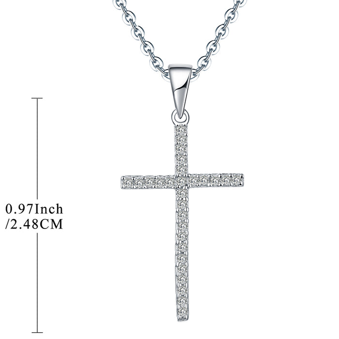 925 Sterling Silver Cross & Necklace
