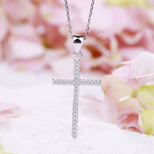 925 Sterling Silver Cross & Necklace