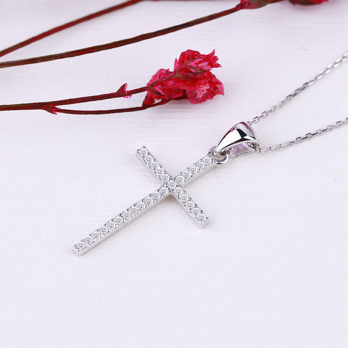 925 Sterling Silver Cross & Necklace