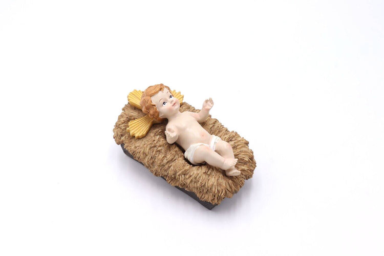 Large Baby Jesus & Manger set 2 piece Christmas Statue Holy Land Figurine 6.3"