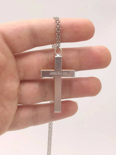 Necklace Crucifix Cross Pendant Stainless Steel 