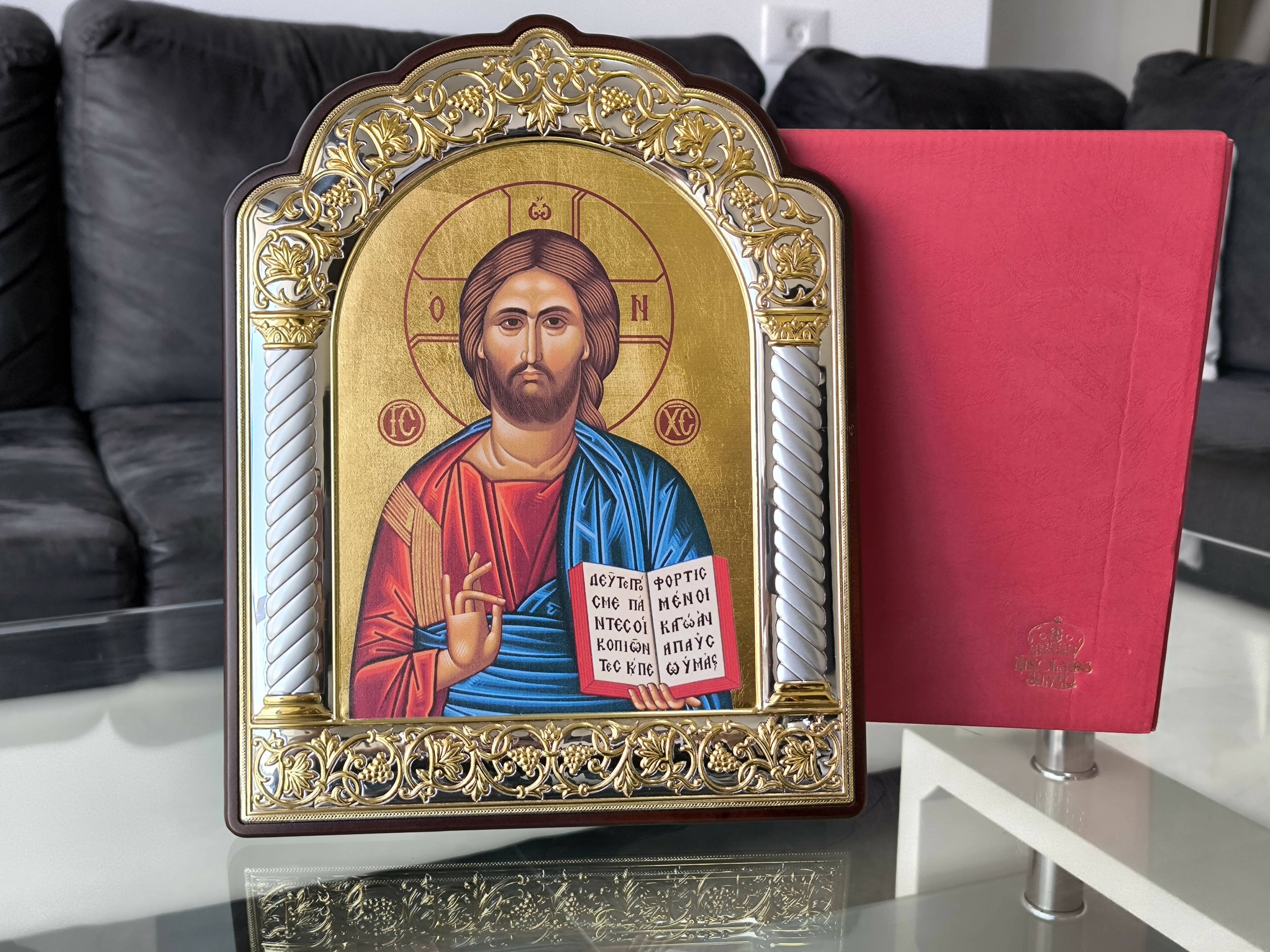 Christ Jesus Icon Gold Silver 950 Handicraft 12.20