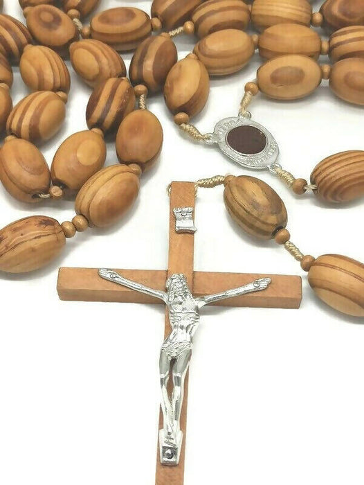 Wall Rosary Olive Wood Hand Made Jerusalem Holy Land Blessed Home Gift