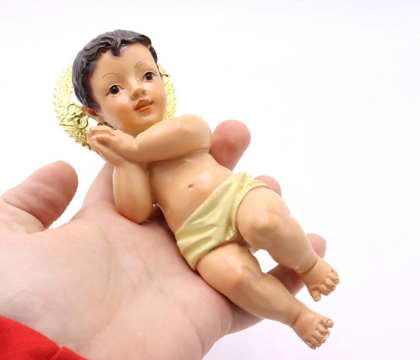 7.48" Jesus Baby Figure Christmas Statue Holy Land Nativity Collectible Faith