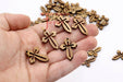  50 Crosses Necklace carved Olive Wood
