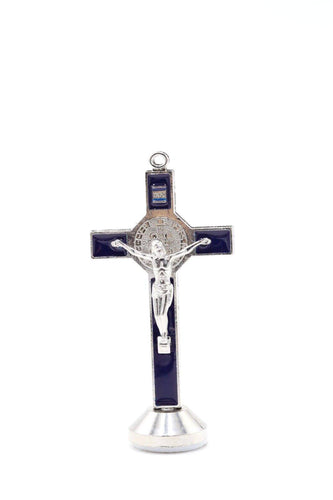 3 pcs Car - Table Cross Sticker St Benedict Crucifix Holy Land Jerusalem green blue white